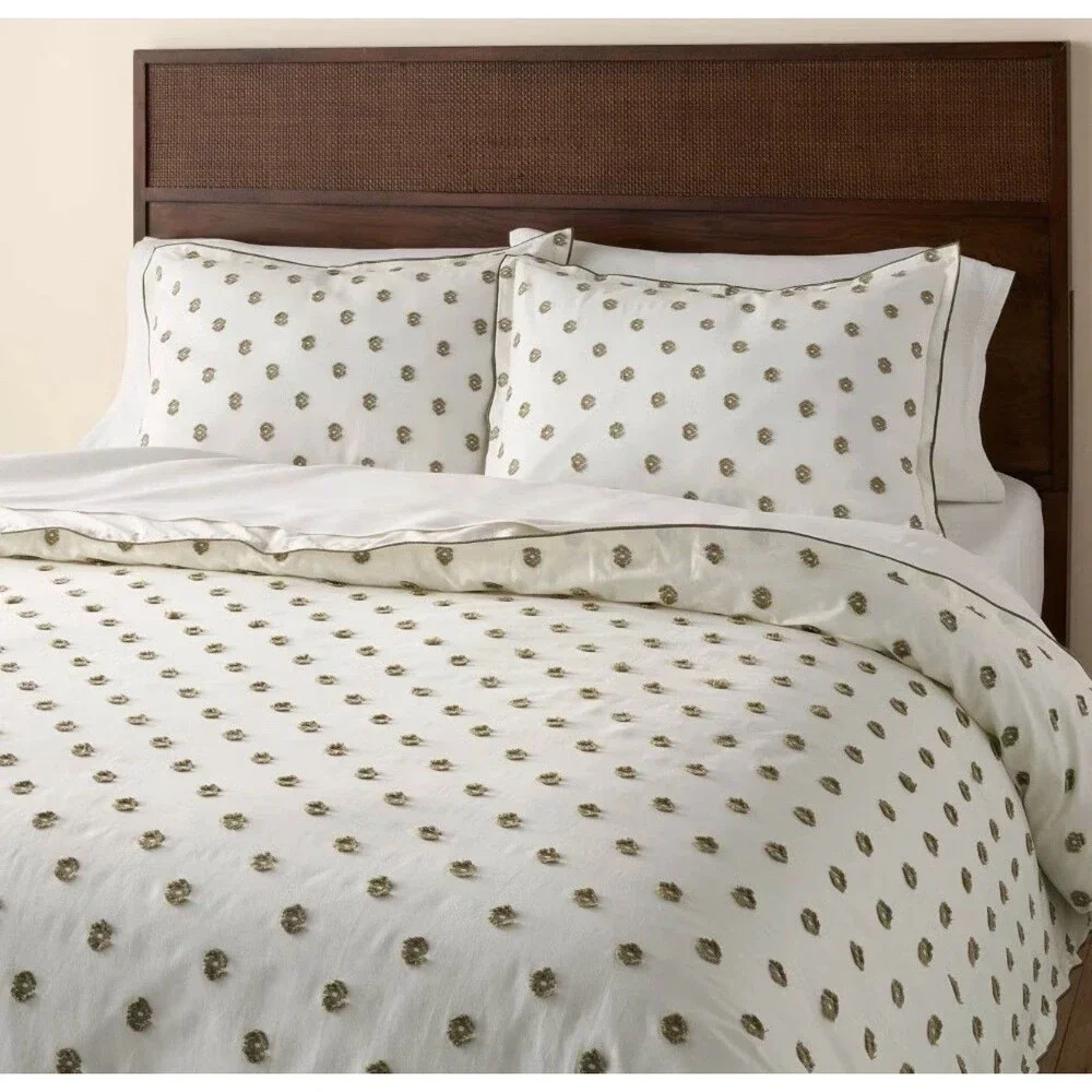Full/Queen Clip Dobby Comforter Green - Hearth & Hand with Magnolia NEW